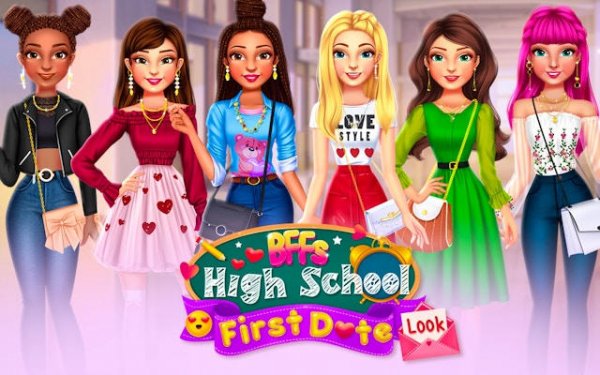BFFs High School First Date Look - Fashion Makeover Game Online
