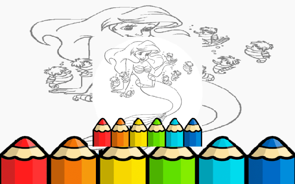 Kid Mermaids Coloring Game Online