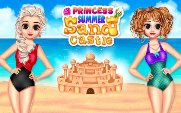 Princess Summer Sand Castle Dress Up & Beach Game Online